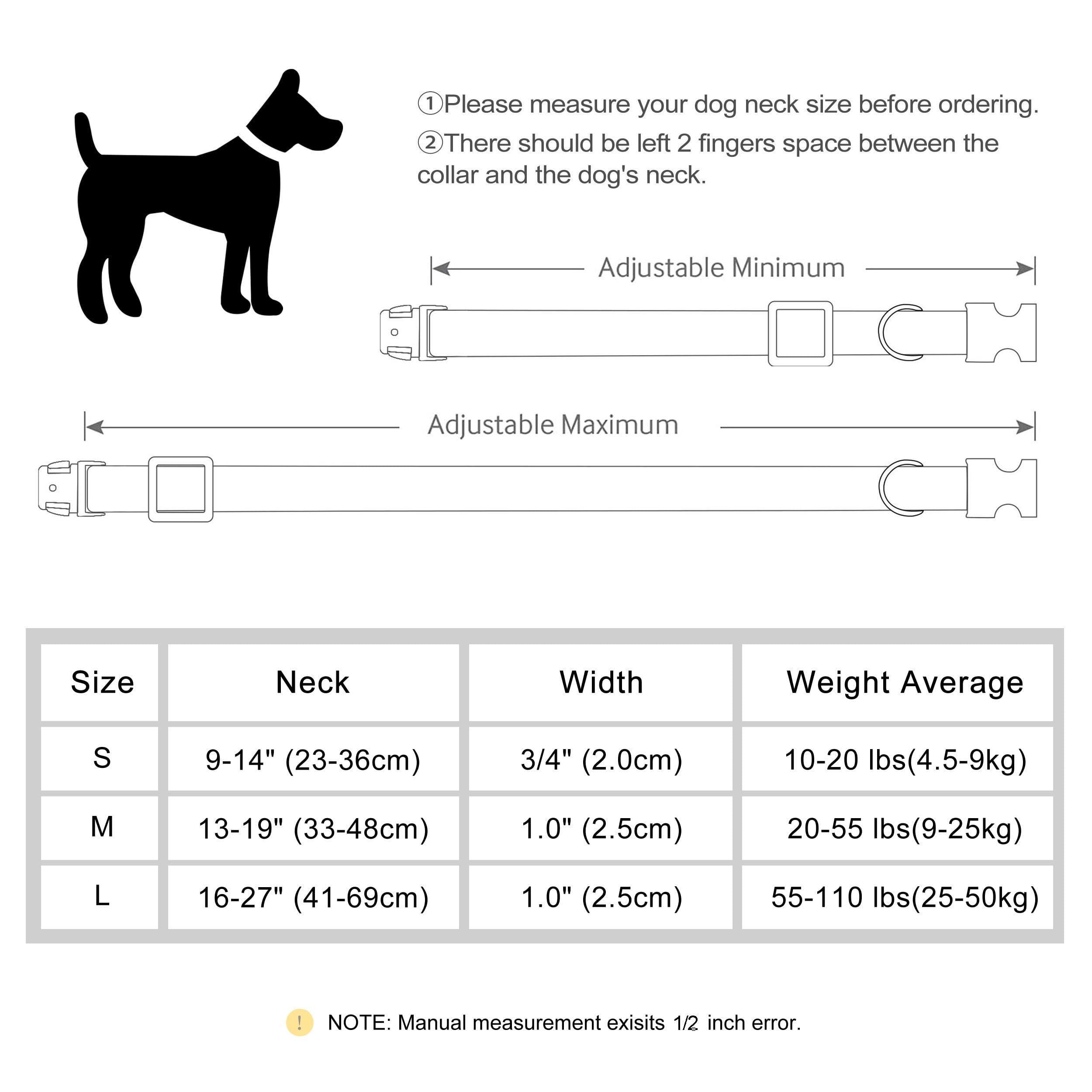 PET ARTIST Soft Leather Dog Collar for Medium Dogs, Bright & Classic Nylon Padded Heavy Duty Dog Collar Leather with Quick Relea